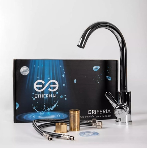 Griferia Monocomando Ethernal Ex5106 - Estilo Moderno Plateado Cromado
