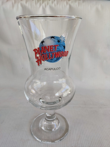 Vaso De Cristal Planet Hollywood Acapulco. Original 22cm 