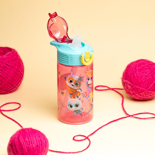 Zak Designs Botella Diseño De Minecraft, Plástico 16 Y 25 Oz Superkitties (ginny, Sparks, Buddy, Bitsy) 16 Onza