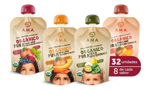 Pack 32 Purés - Compotas De Vegetales Y Fruta Orgánica