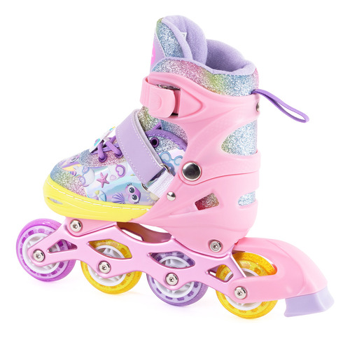 Patines De Línea 4 Ruedas Onix Unicornio Multicolor De Niña