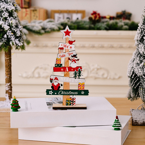 Cartel De Navidad Decorativo De Madera Para Escritorio
