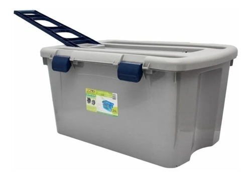 Caja Con Ruedas 81,4x44x57,5 Cm 120 Lt Gris Rimax