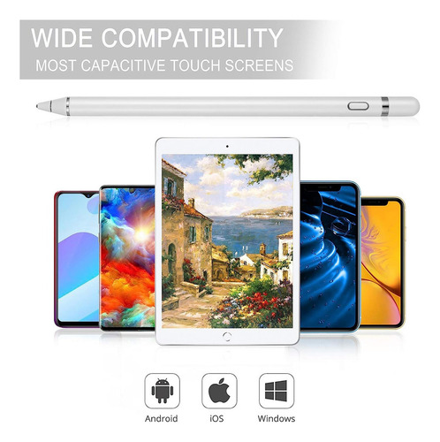 Lapiz Capacitativo Active Stylus Para Tablet | Blanco
