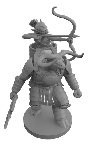 Miniaturas Dnd: Minotaur Fighter With Goblin Ranger