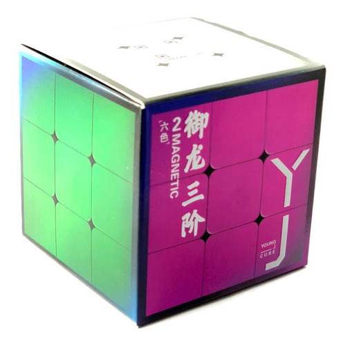 Cubo Rubik 3x3 Yj Yulong V2 Magnético Color De La Estructura Stickerless