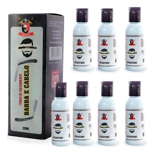 Tratamento Alopécia Areata Cura Calvície Antiqueda Kit 7