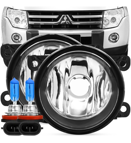 Par Farol Milha Pajero Full 2007 08 A 2011 Auxiliar + Brinde