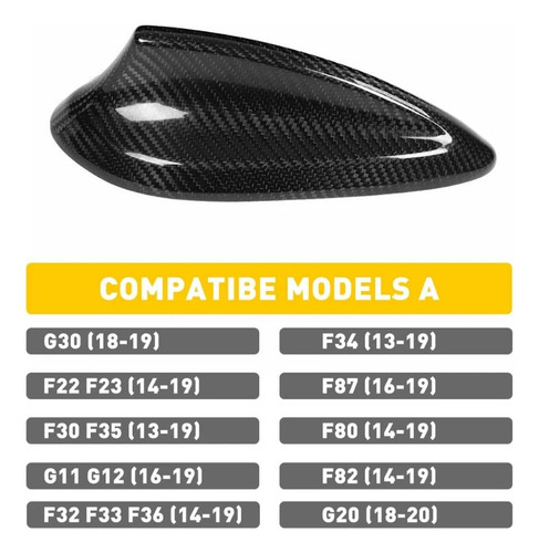 Gdb Compatible Cubierta Antena Aleta Tiburón Para Bmw Tipo