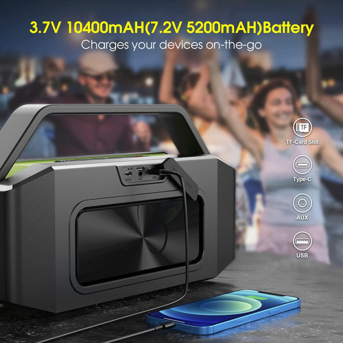 Alto-falantes Bluetooth W-king 60W (80 picos), alto-falantes Imp 110v