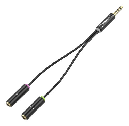 Adaptador De Divisor De Auriculares De 3.5 Mm Sabrent Cb-auh