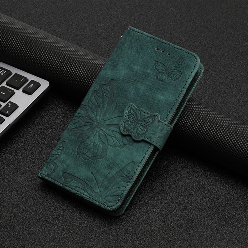 Funda Para Huawei Honor 9a/20 Pro/10x Lite, Cartera, Soporte Para Pulsera, Ranura Para Pulsera, Piel Estampada Con Mariposas