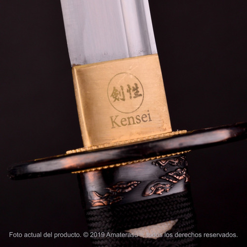 Imagen 7 de 10 de Katana Wakizashi Kensei Takeo Templado Al Aceite Full Tang