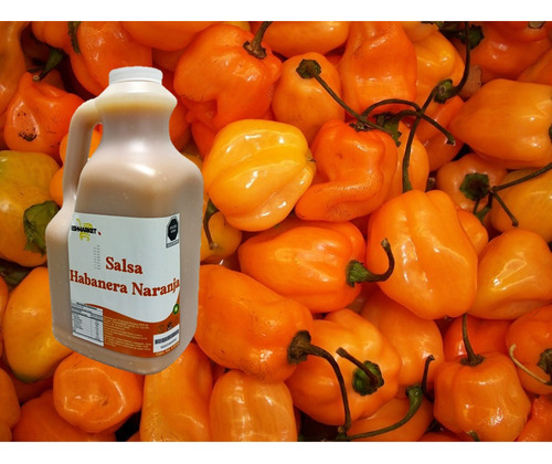 Salsa De Habanero Naranja Picosa Para Alitas Tacos 4 Lt