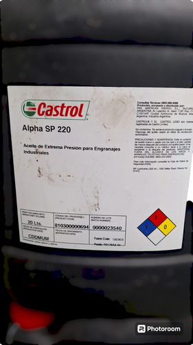Aceite Castrol Alpha Sp 220- Balde De 20 Litros