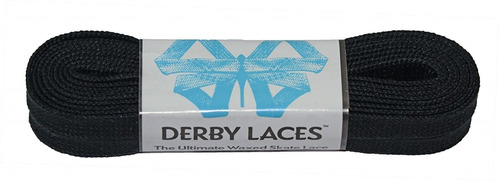 Derby Laces Solid Black - Flat, 0.394 En De Ancho, Para Bota