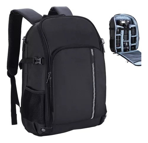  Dec-Mec Mochila para cámara, bolsa de fotografía profesional  grande, con compartimento para laptop de 16 pulgadas, mochila impermeable  para cámara DSLR, Gris, Al aire libre, fotografía, mochila para cámara,  viajes 