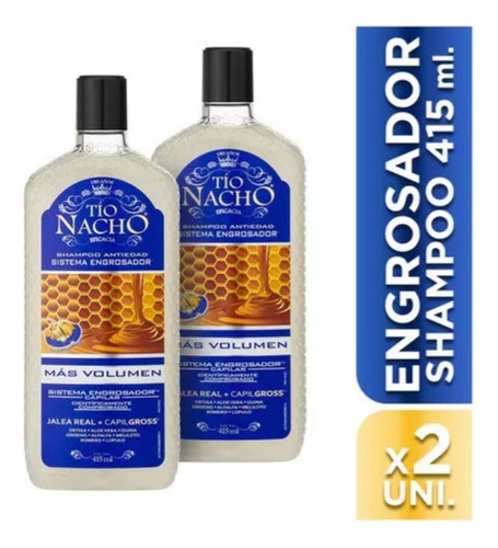 Tío Nacho Shampoo Engrosador 415ml X 2 Unidades