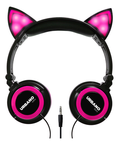 Audifonos Orejas De Gato Rosado