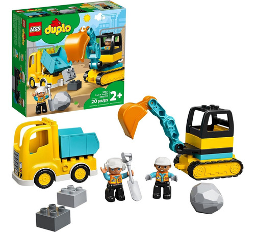 Excavadora De Orugas Lego Duplo Para Camiones De Construcció