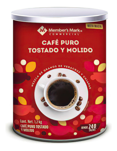 Café Tostado Y Molido Member's Mark  1.2 Kg Calidad Gourmet