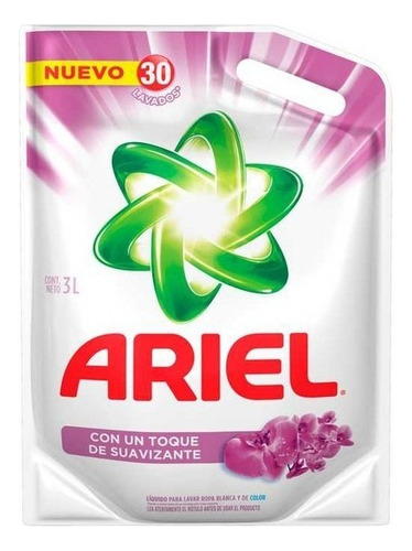 Jabón líquido Ariel Clásico Toque de Suavizante repuesto 3 L