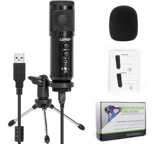 Microfono Para Pc Usb De Condensador Sonido Profesional