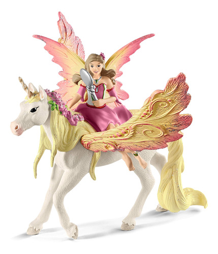 Schleich Bayala Fairy Feya Y Pegasus Unicorn Figurine Plays.