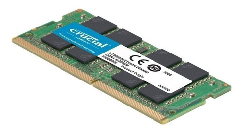 Imagen 1 de 1 de Memoria RAM color verde 8GB 1 Crucial CT8G4SFRA266