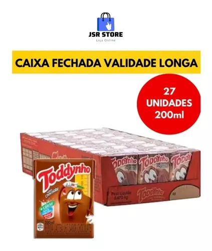 Caixa Com 27 Unidades De Achocolatado Toddynho De 200ml