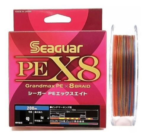 Linha Multifilamento Seaguar Grandmax X8 - Diversas Medidas Cor Multicor 20lb - 0,165mm