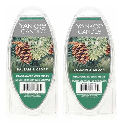 Yankee Candle Lote De 2 Cera Perfumada De Bálsamo Y Cedro