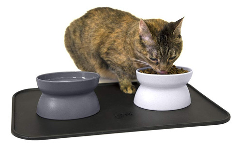 Kitty City Recipiente Elevado Para Alimentos Para Gatos, Com
