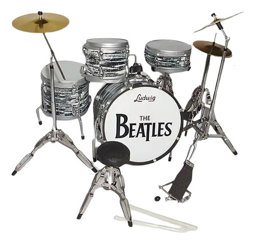 Bateria Miniatura Set Ludwig The Beatles Black White