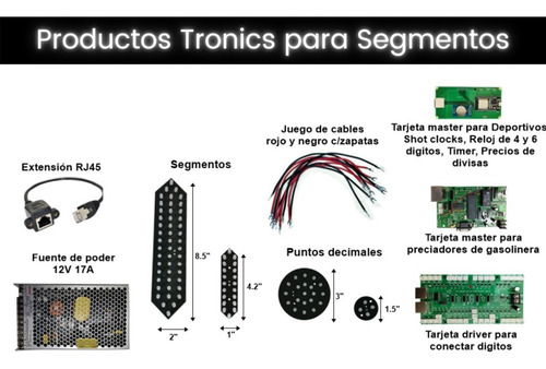 Digito Led Blanco Smd 7 Segmentos 9 1/4'' Gasolinera Reloj