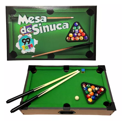 Mesa Mesinha Jogo Sinuca Bilhar Infantil com Bolinhas e Tacos