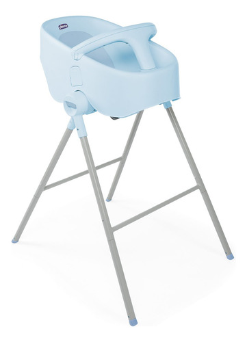 Banheira Infantil Chuveiro Bebê 0-12m Suporte Versátil Azul