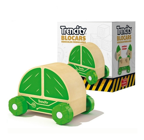 Imagen 1 de 10 de Trencity Blocars Verde- Tienda Oficial -