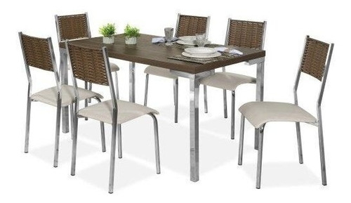 Mesa De Jantar Com 6 Cadeiras Sofia M. Isis Siena Gh
