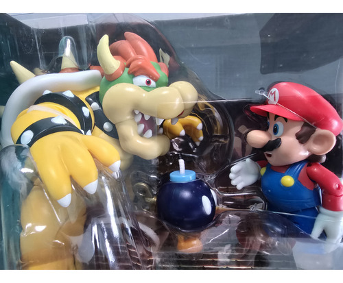 Figuras Nintendo: Set Batalla De Lava Bowser Y Mario Bros