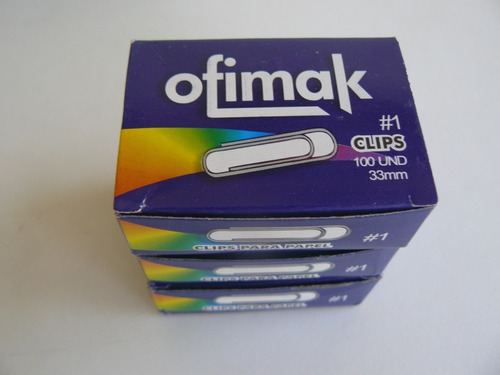 Clips Nro.1 Ofimak Caja 100 Und Precio*2 Cajas