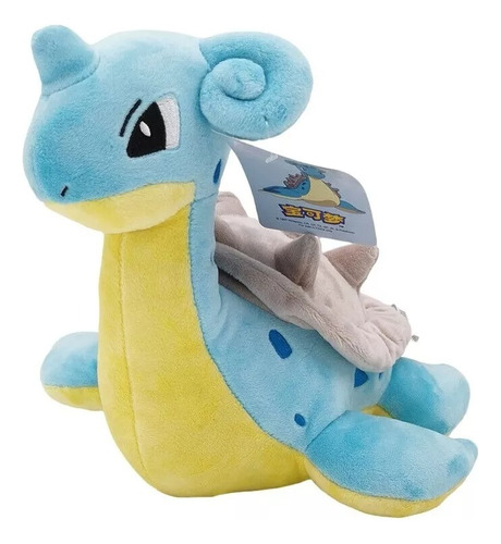 Peluche Lapras Takara Tomy Pokémon azul cielo de 25 cm, tamaño mediano