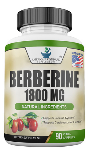 Berberina 1800mg Por Porcion, Suplemento De Berberina, Berbe