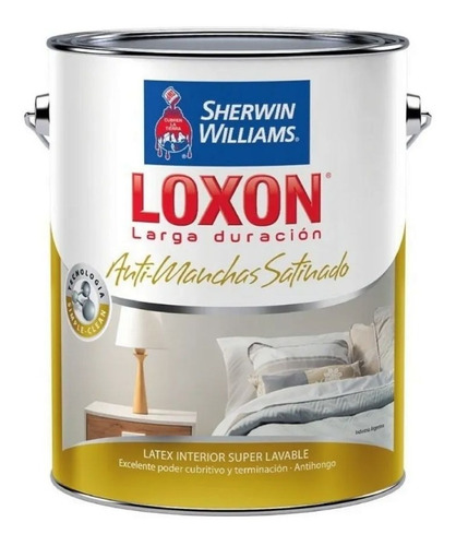 Loxon Satinado 4 Litros Color Blanco Sherwin Williams - Alfa