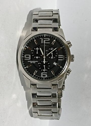 Impecable Reloj Citizen Cronógrafo Con Fecha Gn-4w-s Plateado Plateado Negro (Usado)