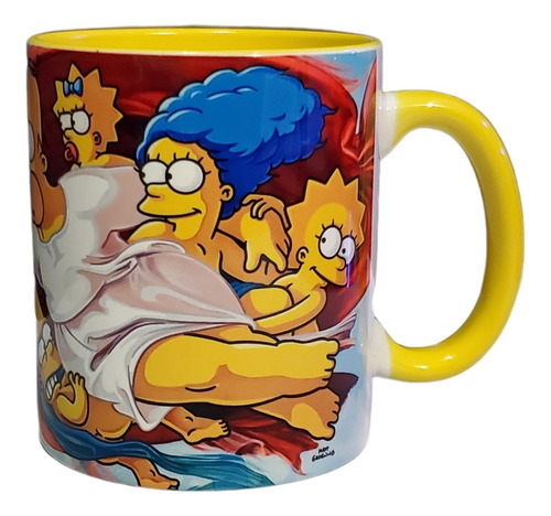 Los Simpson Pintura La Creación Taza De Regalo