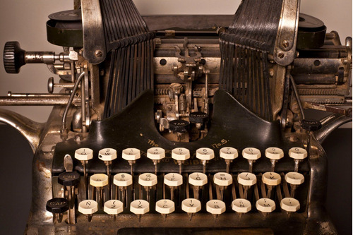 Vinilo Decorativo 20x30cm Maquina De Escribir Vintage M1