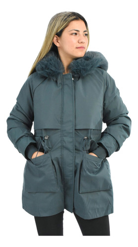 Campera Parka Impermeable Mujer Desmontable Nieve 2 En 1 Hhp