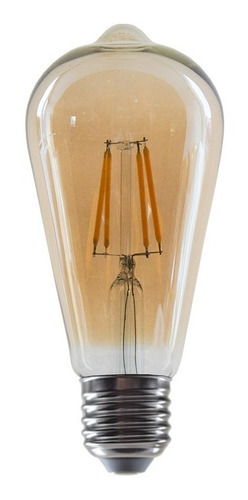 Imagen 1 de 5 de Lámpara Led Vintage Bulbo St64 4 W  Ultra Cálida Filamento