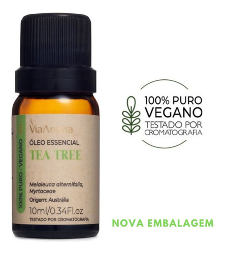 Óleo Essencial Melaleuca Tea Tree 10ml Via Aroma - 100% Puro